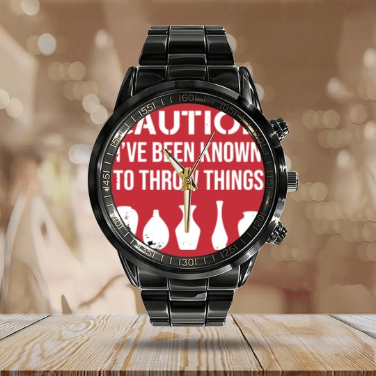 Discover Pottery Clay Ceramic Artist Ceramics Vintage Funny Pottery Calendar Steel Band Watch