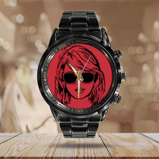 Discover Tay Swift portrait Calendar Steel Band Watch