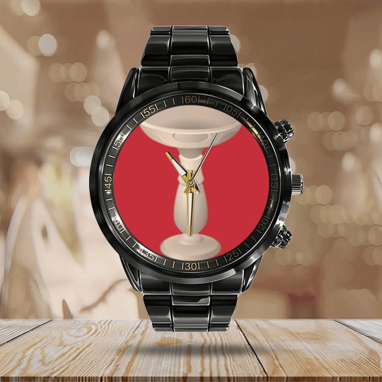 Discover Birdbath Calendar Steel Band Watch