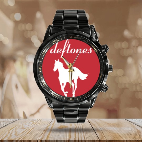 Discover White Pony Vintage Music Calendar Steel Band Watch