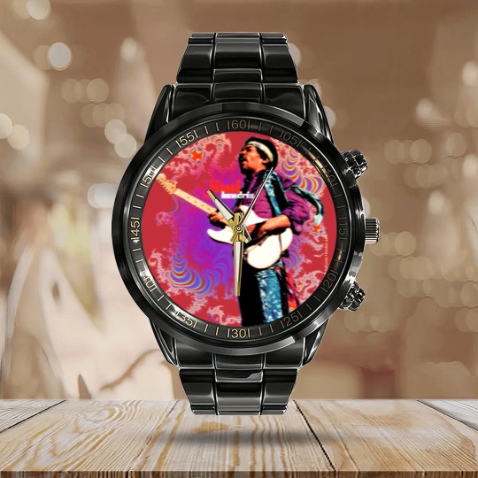 Discover Jimi Hendrix Calendar Steel Band Watch, Jimi Hendrix Vintage Calendar Steel Band Watch