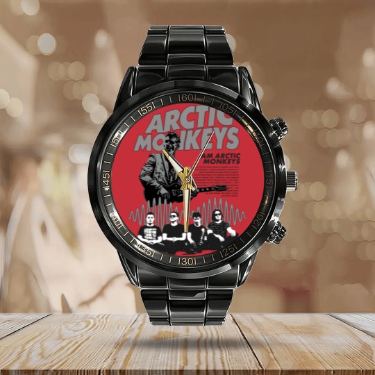 Discover Arctic Monkeys Am album Calendar Steel Band Watch, Arctic Monkeys Tour 2023 Calendar Steel Band Watch