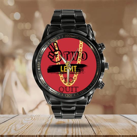 Discover TWO LEGIT TO QUIT 2nd Birthday MOM Calendar Steel Band Watch
