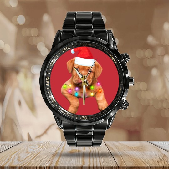 Discover dogue de bordeaux christmas decor for dog lovers Calendar Steel Band Watch