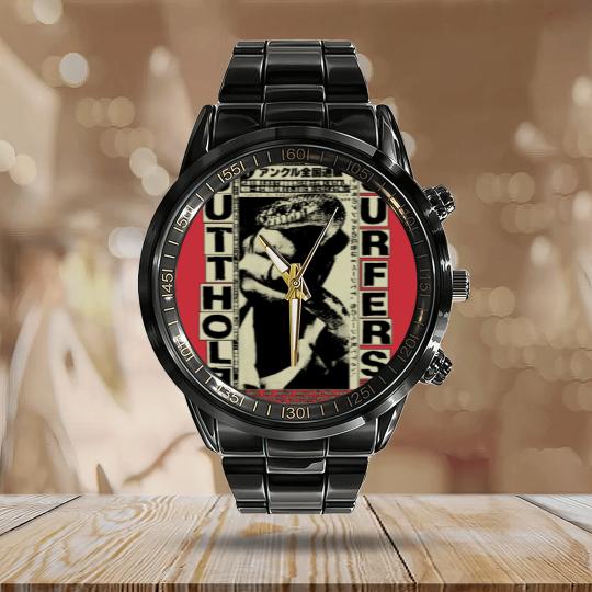 Discover Butthol Surfers Vintage 90s Black Unisex Calendar Steel Band Watch, Cotton Soft Calendar Steel Band Watch,