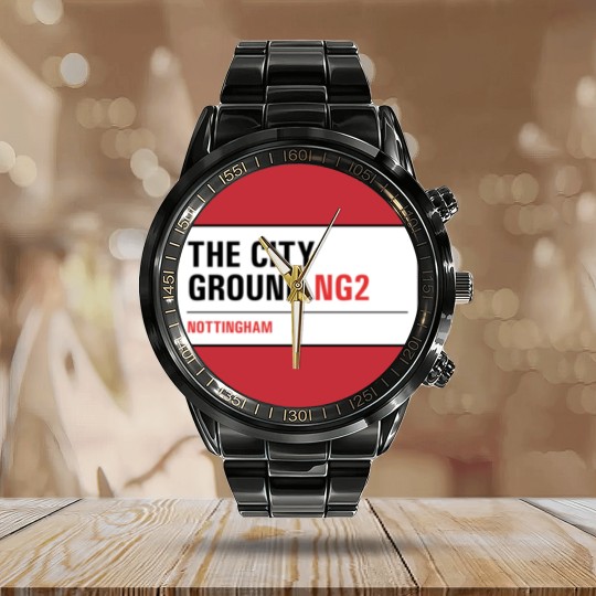 Discover Nottingham Forest - The City Ground Street Sign Calendar Steel Band Watch