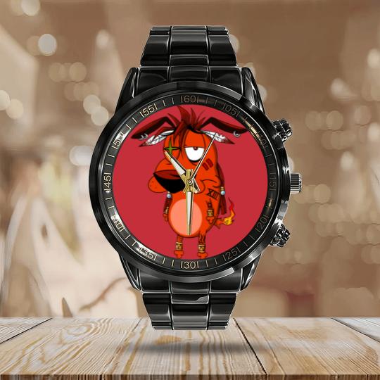 Discover Courage the Red XIII - Courage The Cowardly Dog - Calendar Steel Band Watch