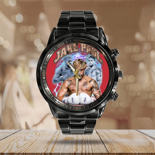 Discover Vintage Jake Paul Calendar Steel Band Watch Boxing Player Calendar Steel Band Watch, Gift for Boxing Player Fan Calendar Steel Band Watch