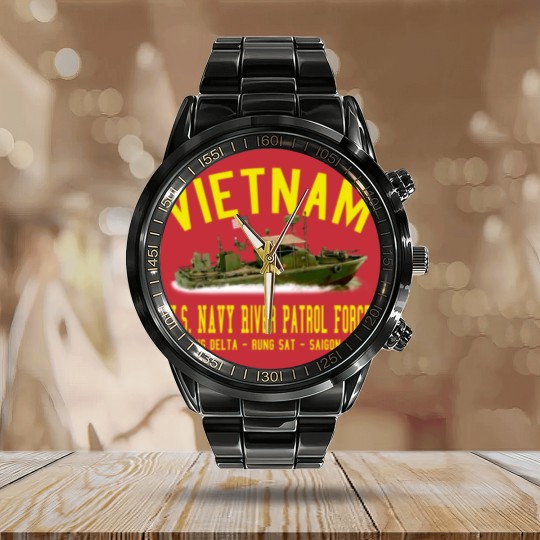 Discover Vietnam Mark II PBR - Patrol Boat, River Calendar Steel Band Watch