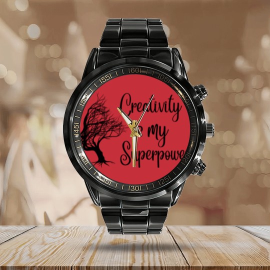 Discover Creative Artist - Calendar Steel Band Watch
