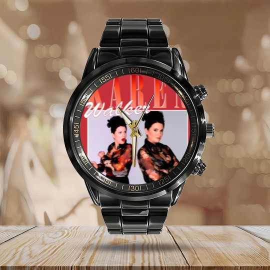 Discover Karen Walker Short Sleeve Famous Calendar Steel Band Watch Men and Women Calendar Steel Band Watch