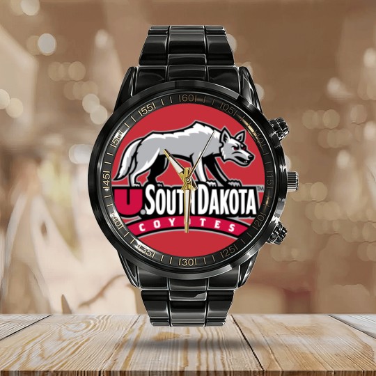 Discover South Dakota Coyotes SDC Athletic Calendar Steel Band Watch