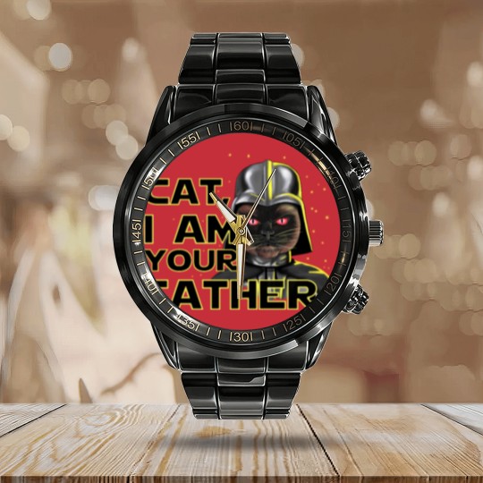 Discover Darth Cat Calendar Steel Band Watch