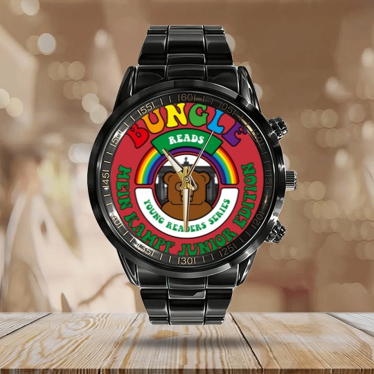 Discover Bungle reads… Mein Kampf Junior Edition - Parody Design - Calendar Steel Band Watch