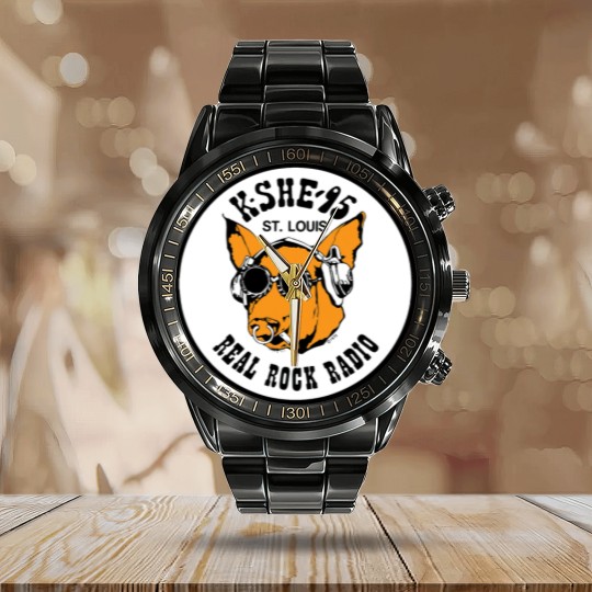 Discover KSHE 95 real rock radio station St. Louis area Baby Blankets Calendar Steel Band Watch