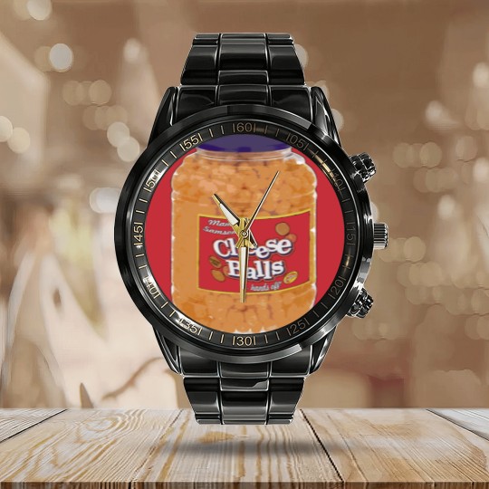 Discover Cheese Balls fan art parody Calendar Steel Band Watch Calendar Steel Band Watch