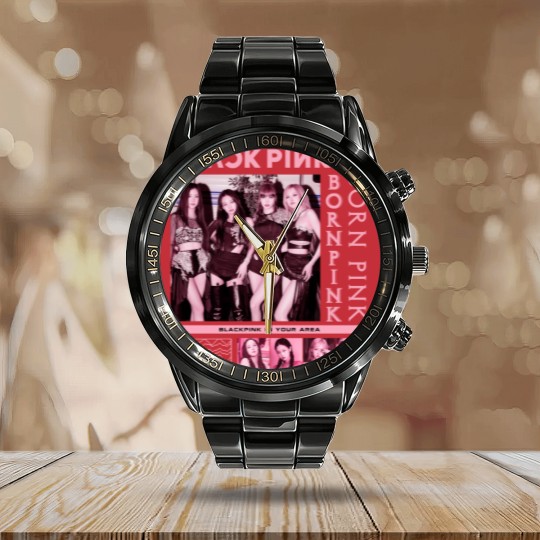 Discover Blackpink Calendar Steel Band Watch, Black Pink Calendar Steel Band Watch For Fan, Blackpink Kpop Calendar Steel Band Watch