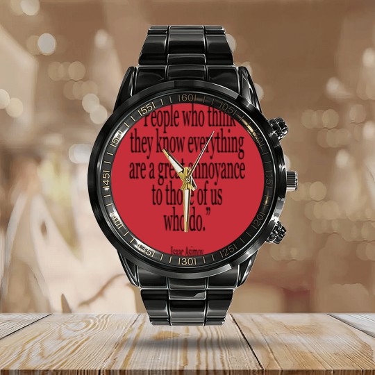 Discover isaac asimov Calendar Steel Band Watch
