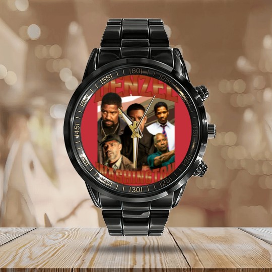 Discover DENZEL WASHINGTON Retro Vintage Calendar Steel Band Watch - Denzel Washington Tribute Calendar Steel Band Watch