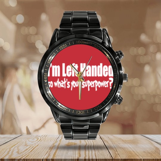 Discover FUNNY LEFT HANDED Calendar Steel Band Watch