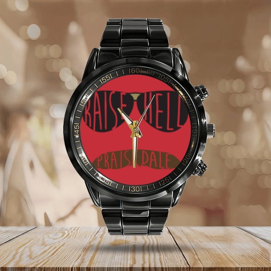 Discover Raise Hell Praise Dale Calendar Steel Band Watch
