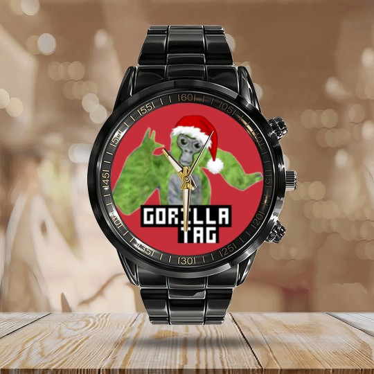 Discover Gorilla Tag Green Santa Hat Gorilla  png Calendar Steel Band Watch