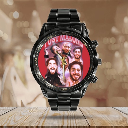 Discover Post Malone Calendar Steel Band Watch, Post Malone Calendar Steel Band Watch, Post Malone Printed Graphic Calendar Steel Band Watch, Posty Fan Calendar Steel Band Watch