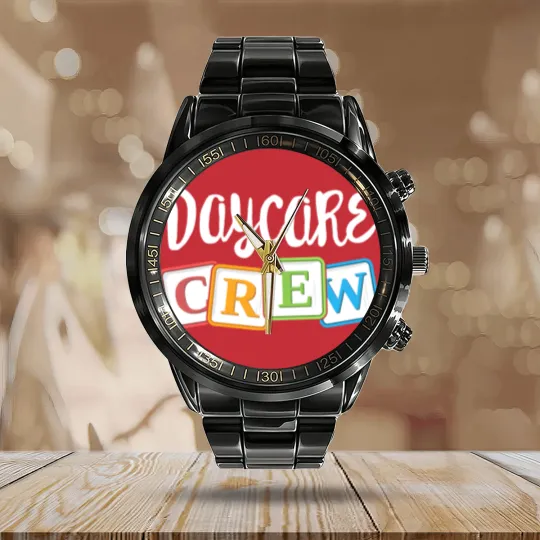 Discover Daycare Crew Childcare Team Squad Provider After Calendar Steel Band Watch