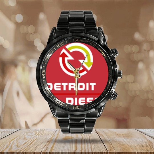 Discover Detroit Diesel Relaxed Fit Zip Calendar Steel Band Watch