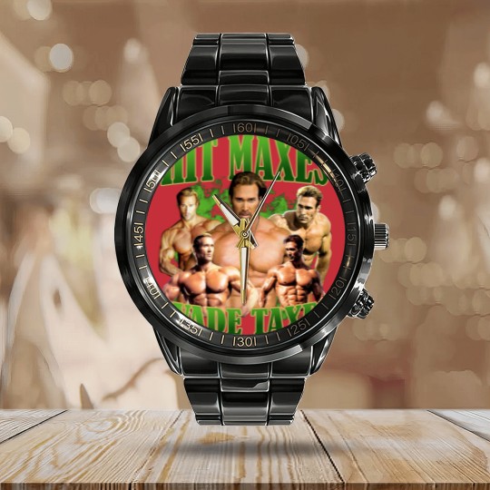 Discover Hit Maxes Evade Taxes Mike Ohearn Funny Meme Gym Calendar Steel Band Watch
