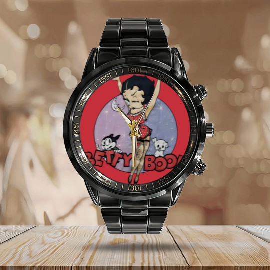 Discover Vintage 1988 Betty Boop in Fishnet Stockings Calendar Steel Band Watch