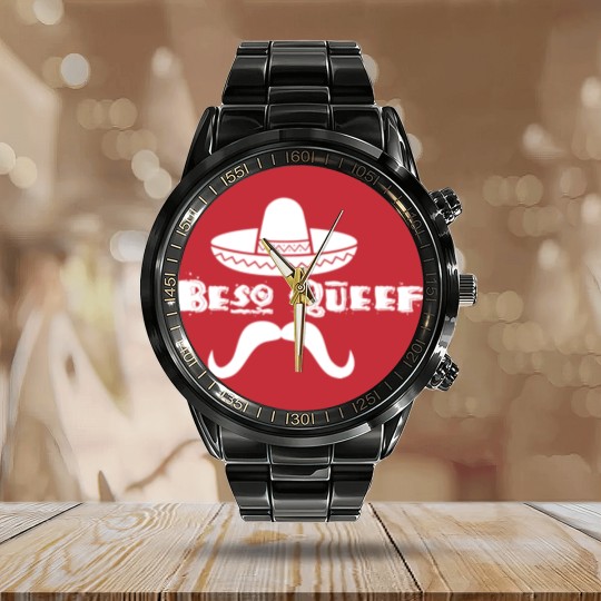 Discover Beso Queef Calendar Steel Band Watch