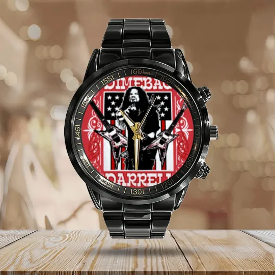 Discover Dimebag Darrell Mayhem Skull Band Calendar Steel Band Watch