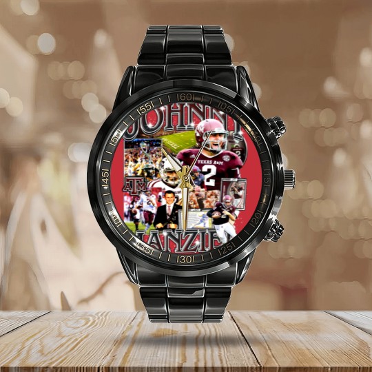 Discover Johnny Manziel Vintage Style Bootleg Calendar Steel Band Watch, Johnny Manziel Calendar Steel Band Watch