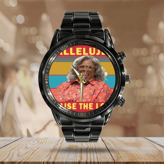 Discover Madea Hallelujer Praise The Lort Vintage Calendar Steel Band Watch