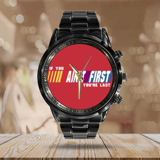 Discover Last Place - Talladega Nights - Calendar Steel Band Watch
