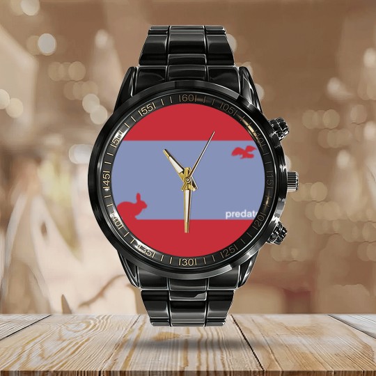 Discover Predator and the prey Calendar Steel Band Watch