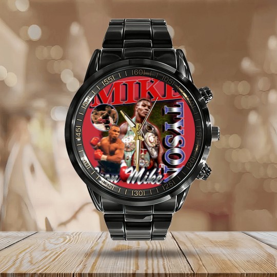 Discover Vintage Wash Mike Tyson Calendar Steel Band Watch, Vintage Acid Wash
