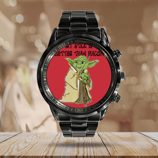 Discover My Stick is Better Than Bacon - Bad Lip Reading Calendar Steel Band Watch
