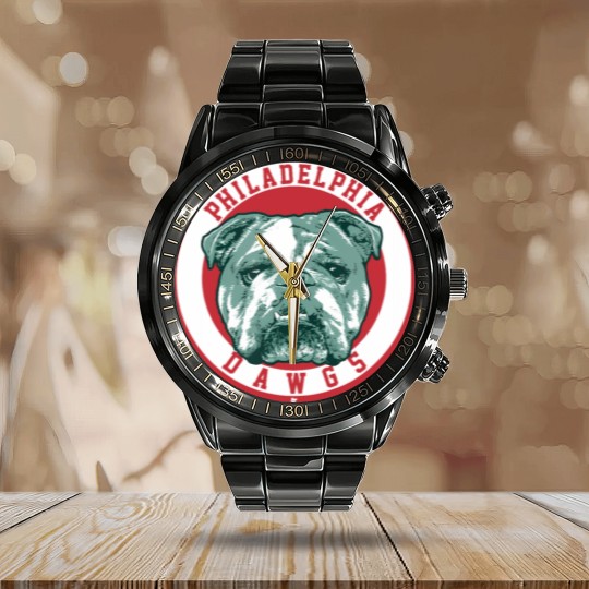 Discover philly dawgs philadelphia fooball shir Calendar Steel Band Watch