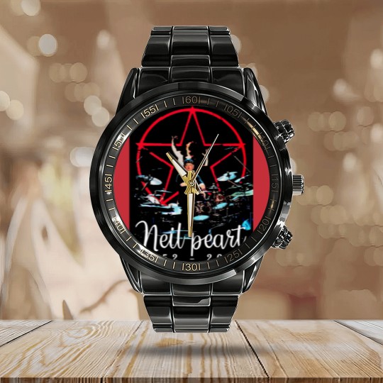 Discover Neil Peart Rush 1952 Calendar Steel Band Watch