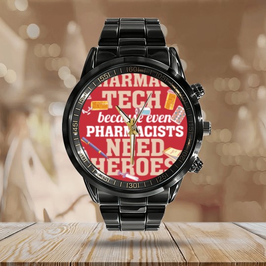 Discover Pharmacy Tech,Pharmacy Technician,Gift,Gift Idea Calendar Steel Band Watch