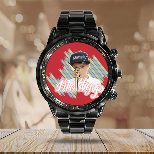 Discover MattyB Stripe Calendar Steel Band Watch