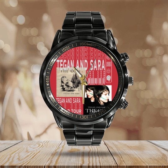 Discover Tegan and Sara Music Calendar Steel Band Watch, Vintage 90s Crybaby Tour 2023 Tickets Album The Con Graphic Calendar Steel Band Watch