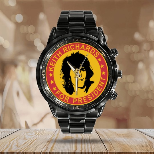 Discover Keith Richards For President Calendar Steel Band Watch Keith Richards Calendar Steel Band Watch