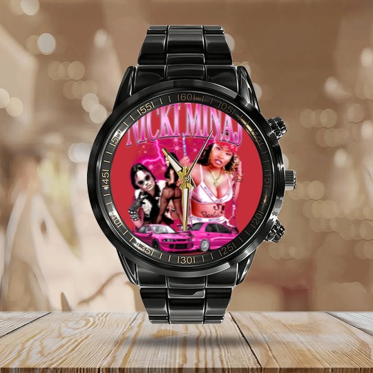 Discover Nicki Minaj Barbie World Comic Calendar Steel Band Watch, 90S Vintage Merch Ice Spice Calendar Steel Band Watch