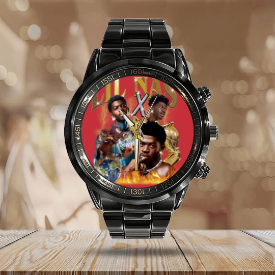 Discover Lil nas X Calendar Steel Band Watch, Lil nas X Vintage Bootleg Calendar Steel Band Watch, Lil nas X Vintage Retro Graphic Calendar Steel Band Watch