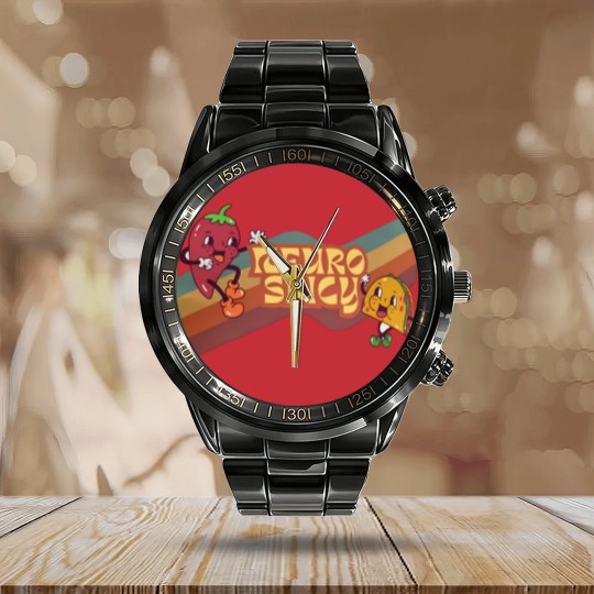 Discover Neuro Spicy Calendar Steel Band Watch | Handmade Funny ADHD Calendar Steel Band Watch | Retro-Style Unisex Calendar Steel Band Watch
