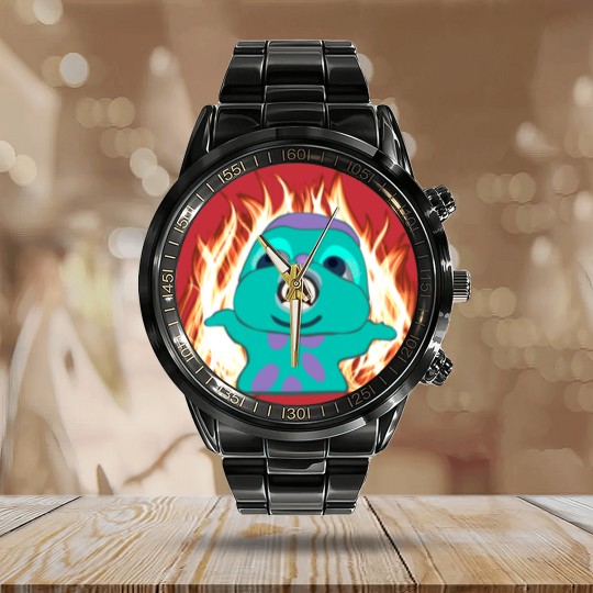 Discover Bibble Meme Illustrated Active Calendar Steel Band Watch
