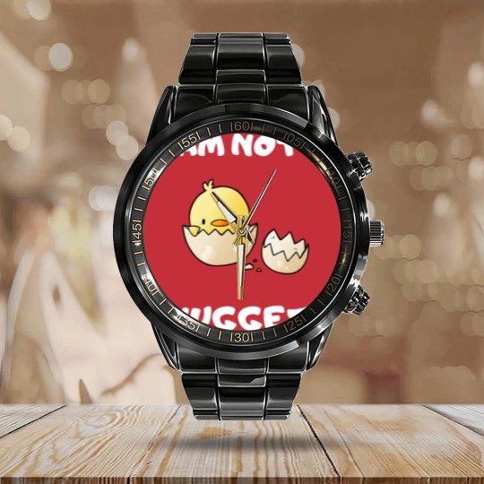 Discover I Am Not A Nugget Calendar Steel Band Watch